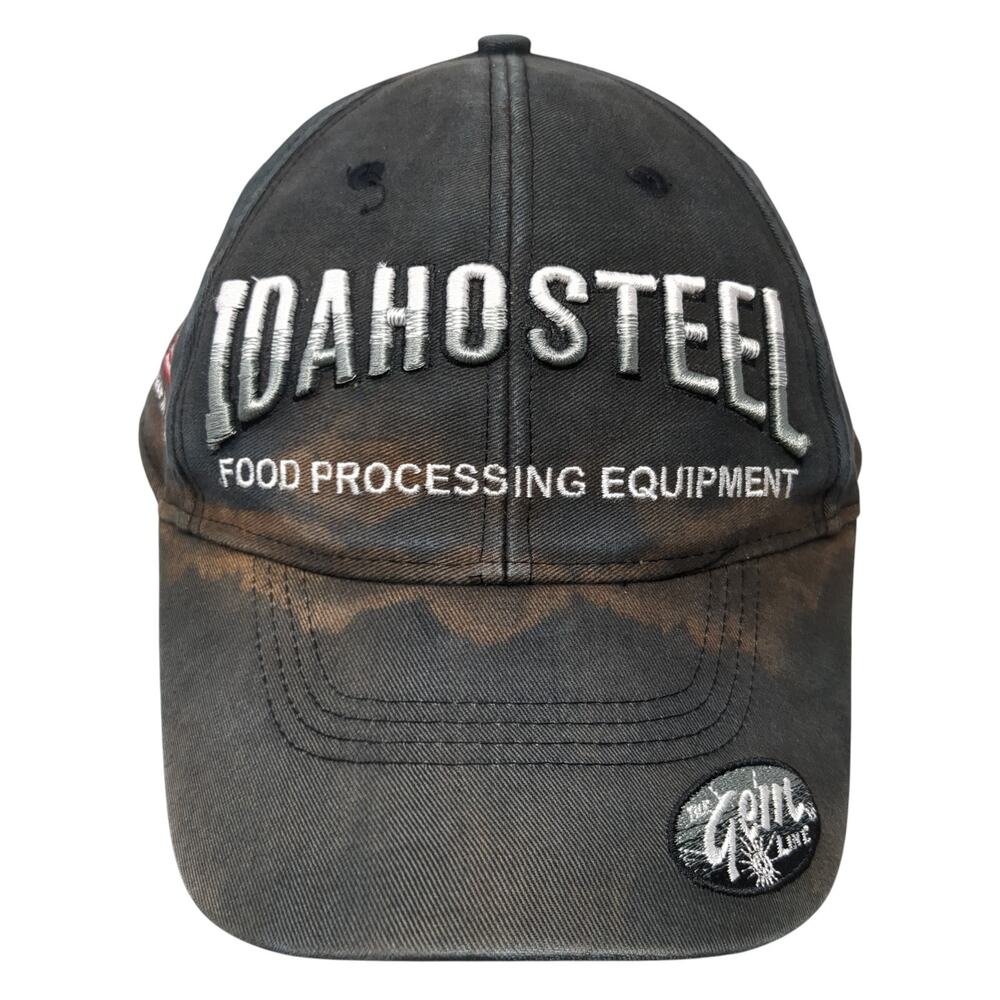 Idaho Steel Strapback Hat Gray One Size Embroidered USA Flag Falcon